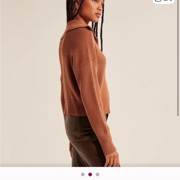 A&F Double Zip Ribbed Cardigan - Picture 3 of 7